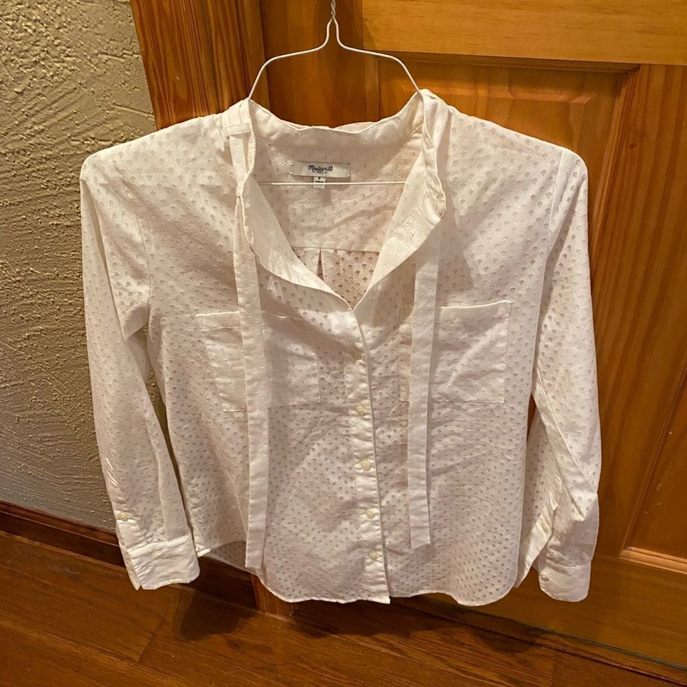 Madewell white button down shirt
